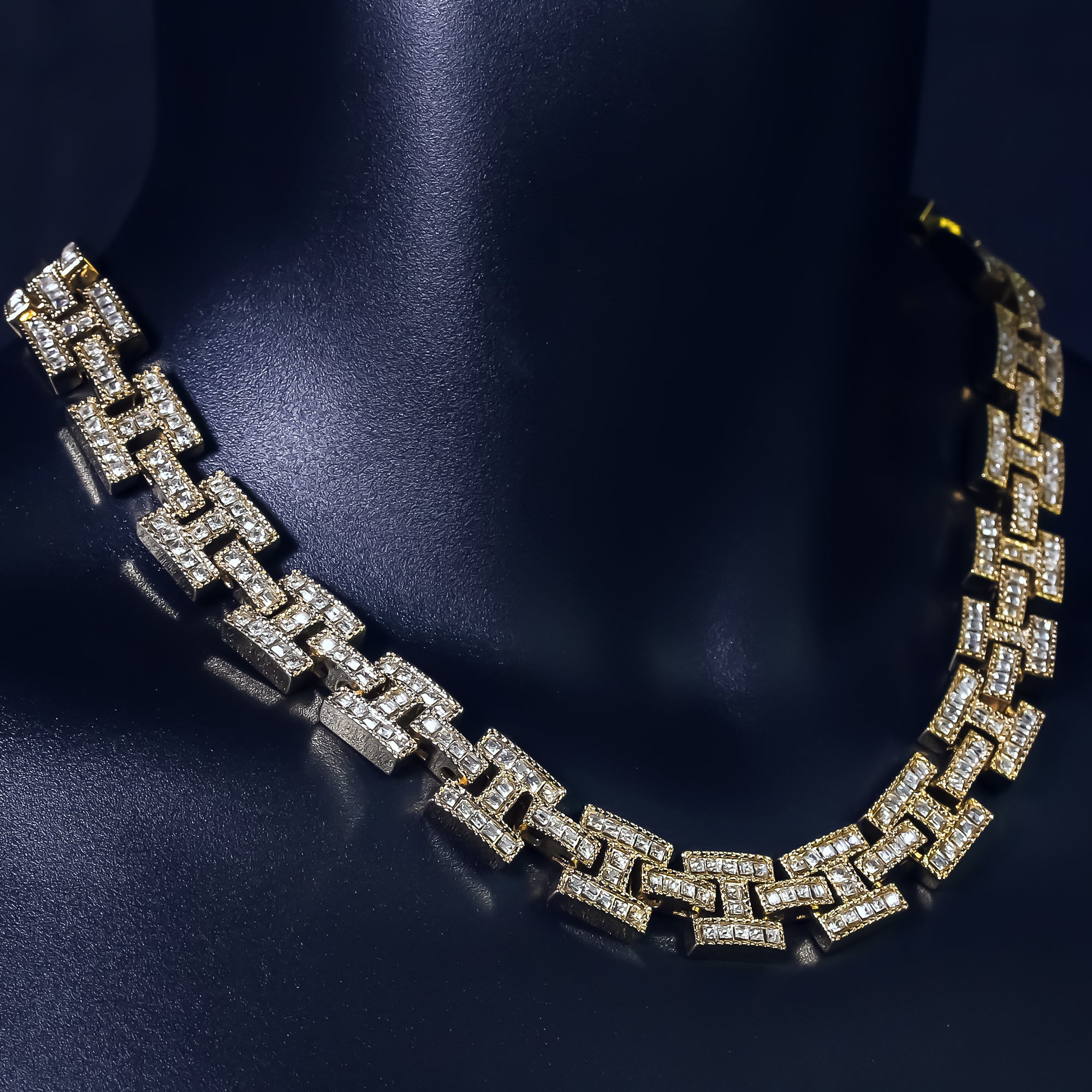 14k Chain 3pcs Bundle 18" Tennis Choker 20" H Style Link & 24" Miami Cuban Chain