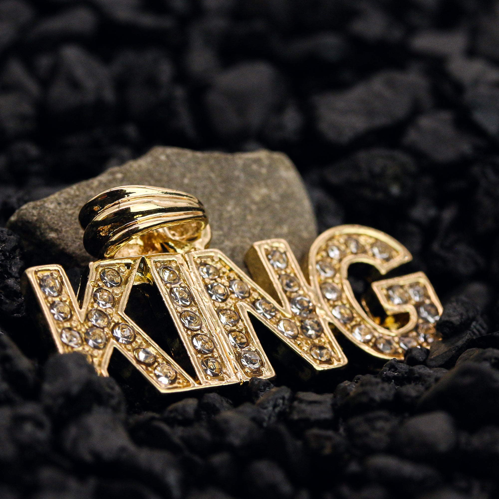 Iced King Pendant 24" Rope Chain Hip Hop 18k Jewelry
