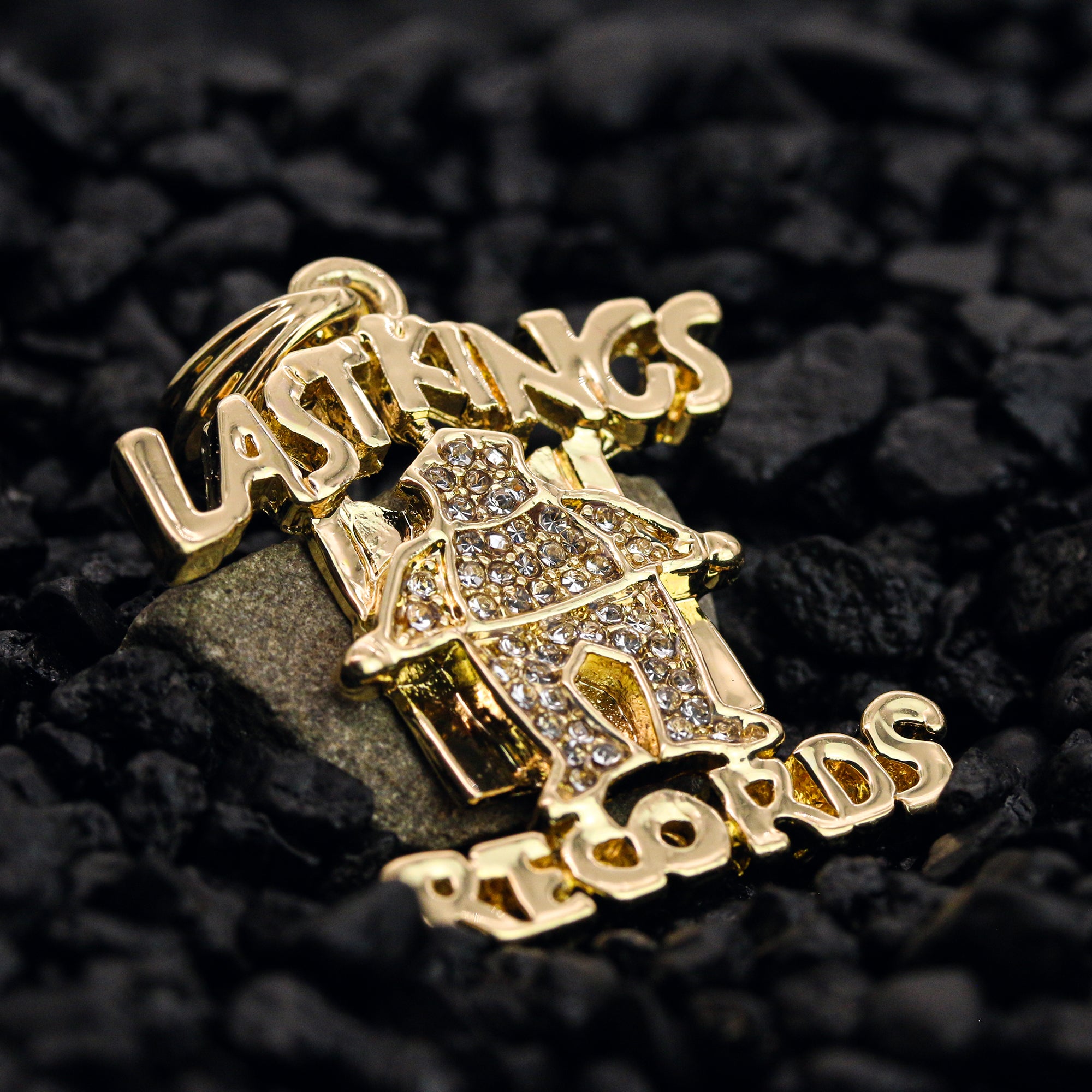 last King Iced Pendant 18K 24" Rope Chain Hip Hop Jewelry