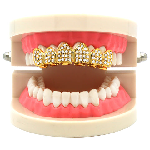 GOLD TOP GRILLZ FULL ICED OUT
