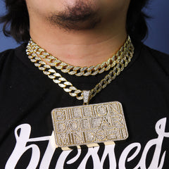 3PC XXL Billion Dollar Pendant & Iced Cuban Chain Set 18"/20" – Hip Hop Bling