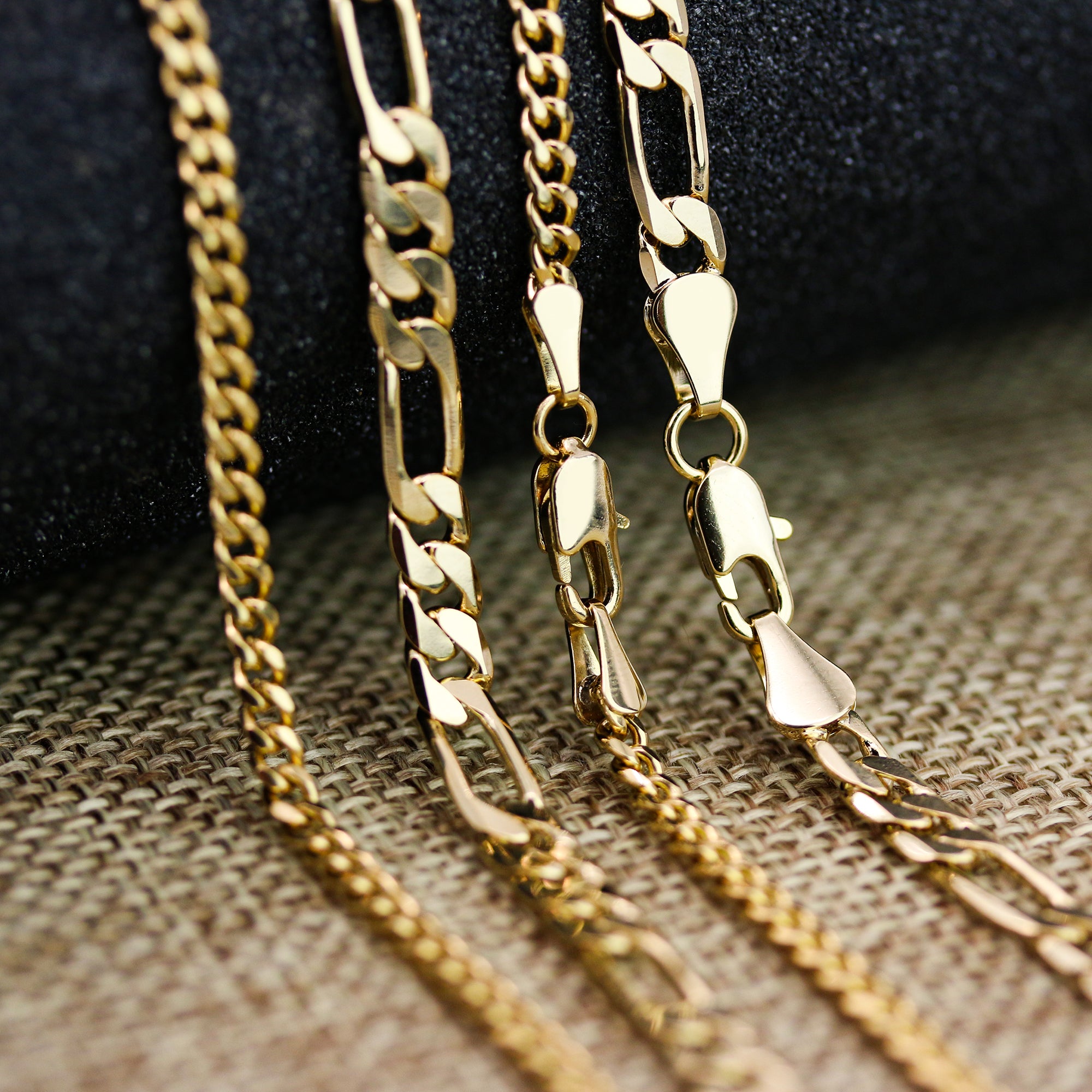 Eagle Diamond Cut Pendant Cuban / Franco Choker Chain 14k Gold Plated
