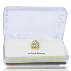 Single Tooth Fully Cz 18k Gold Plated