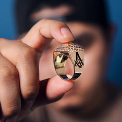 Pyramid Ring 14k Gold Plated