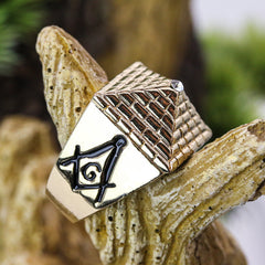 Pyramid Ring 14k Gold Plated