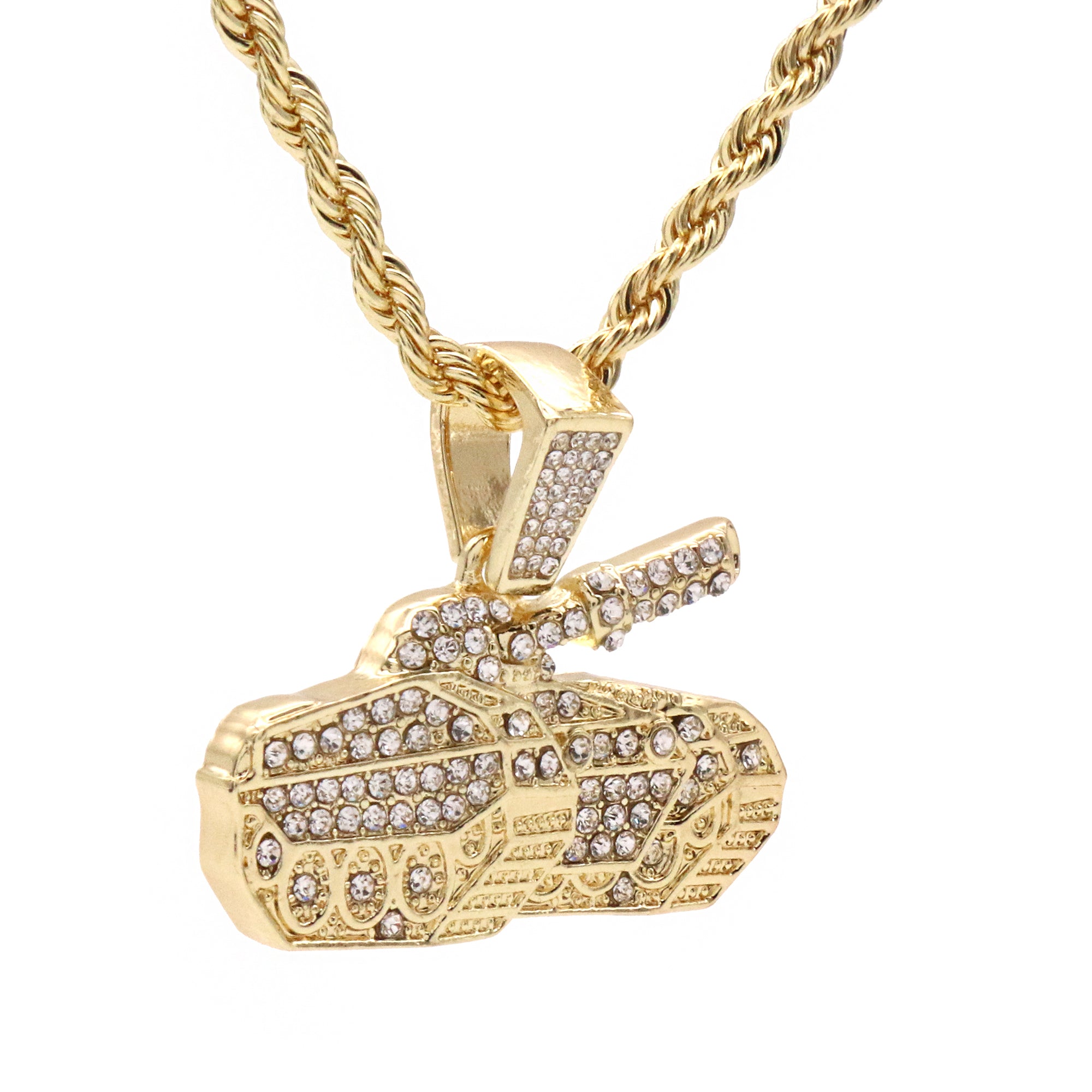 No Limit Tank Pendant 24" Inch 4mm Rope Chain