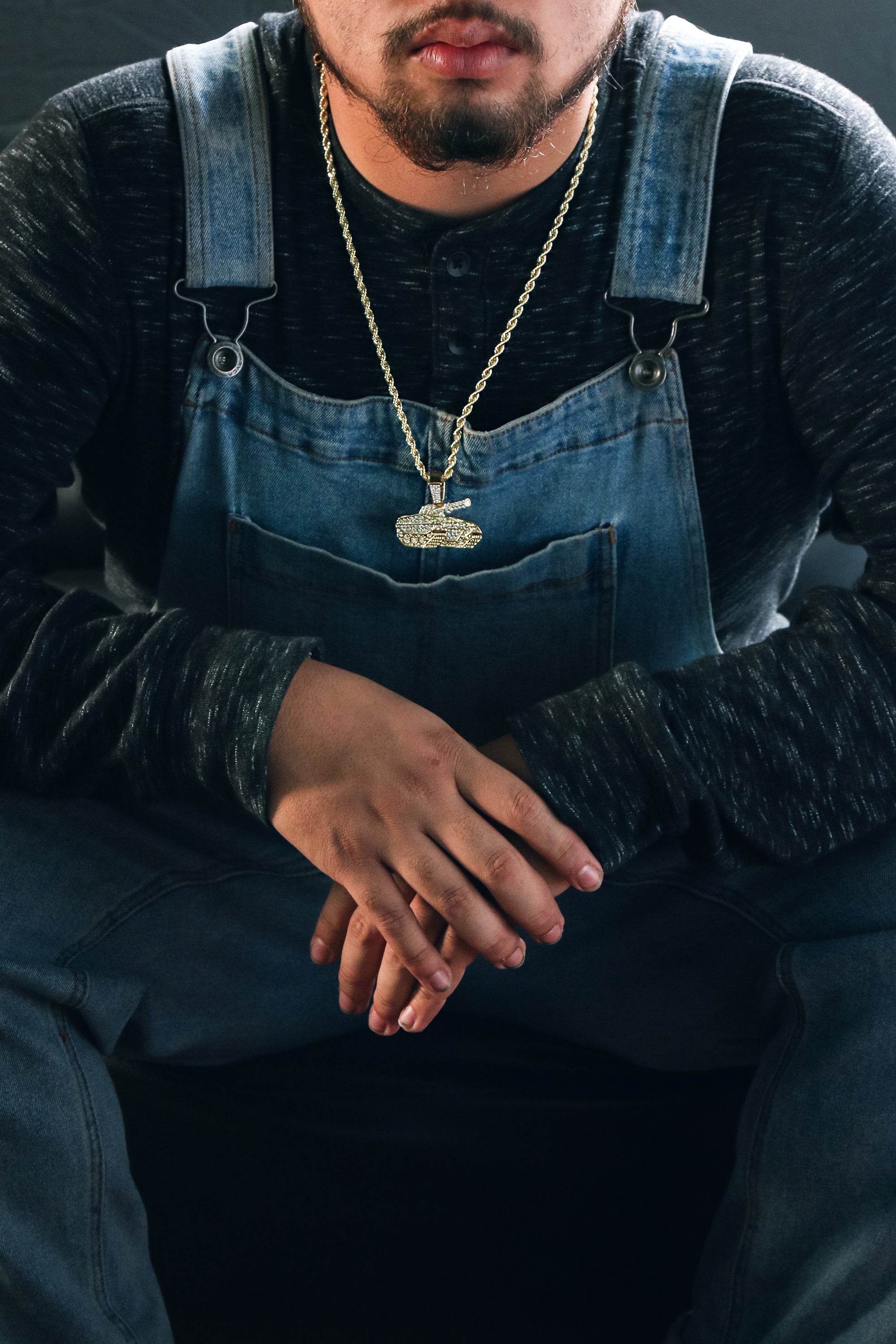 No Limit Tank Pendant 24" Inch 4mm Rope Chain