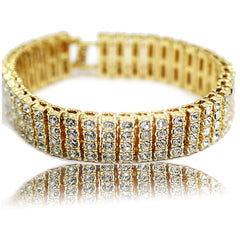 TK Gold Ice Out Techno KING Watch & Bracelet SET