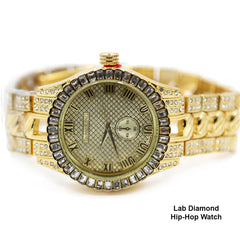 Copy of TK Gold Ice Out Techno KING Watch & Bracelet SET