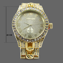 Copy of TK Gold Ice Out Techno KING Watch & Bracelet SET