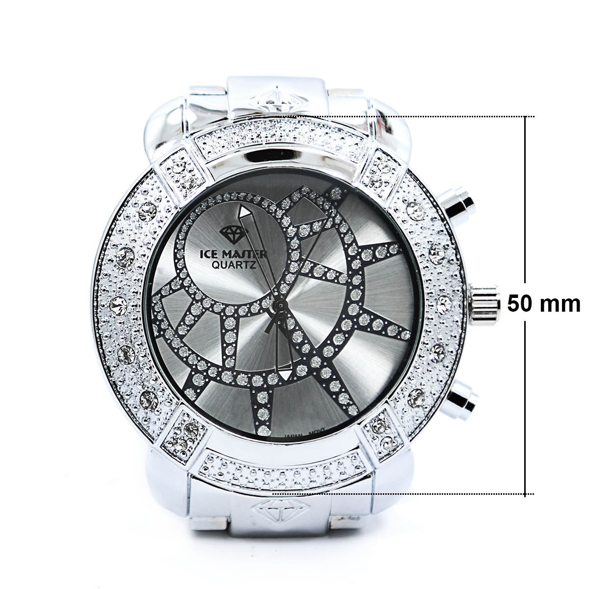 White Gold Ice Out Ice Master Watch & Bracelet SET 7