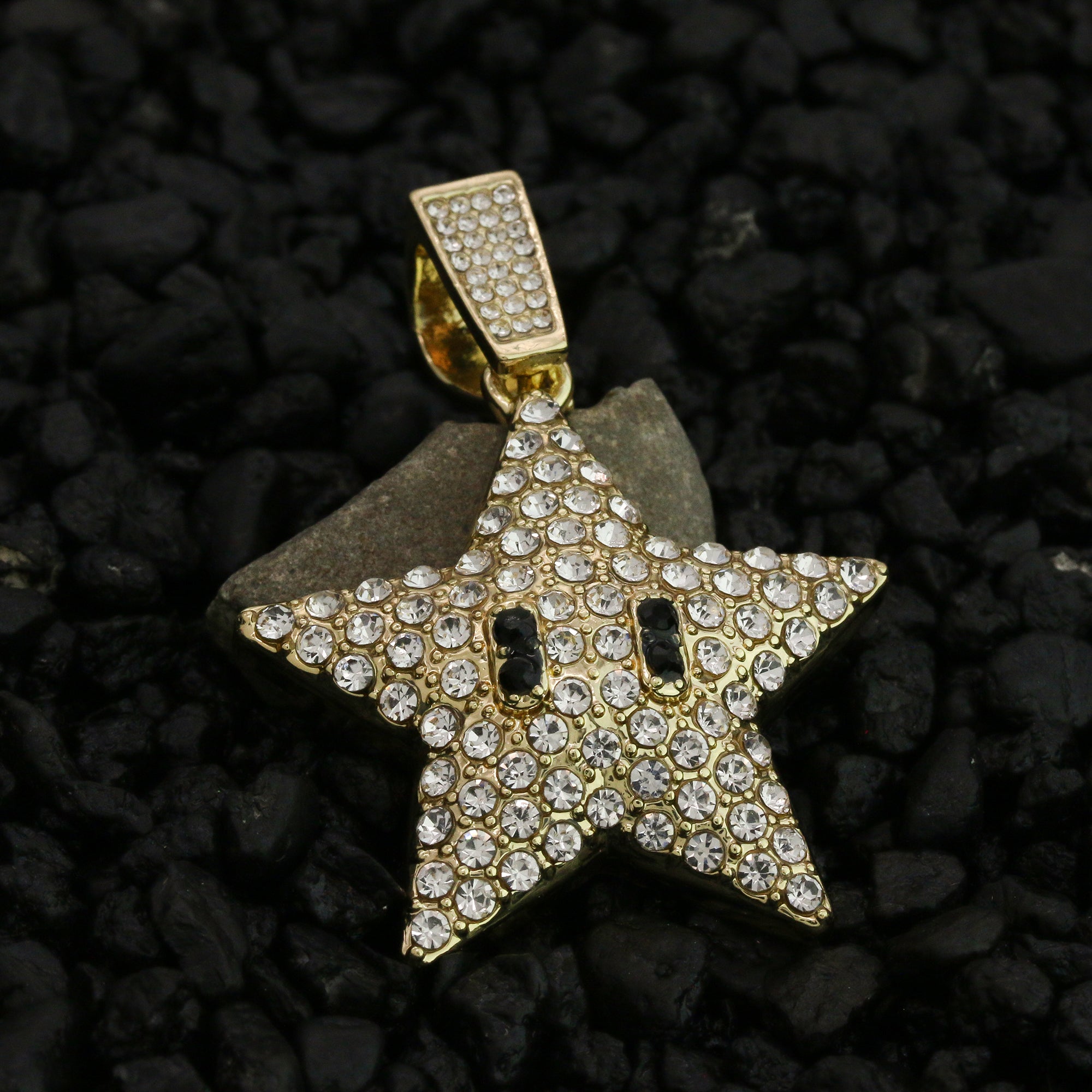 Cartoon Pop Star Pendant Rope Necklace Chain Men's Hip Hop 18k Cz Jewelry