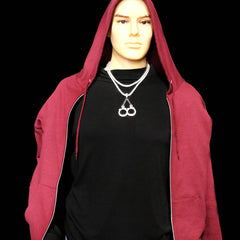 White GOLD TENNIS CHAIN 18" 20"  Hand Cuff Pendant Bundle