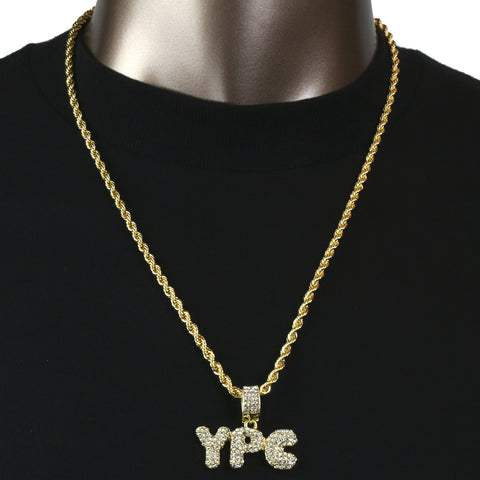 YPC Pendant with Gold Rope Chain