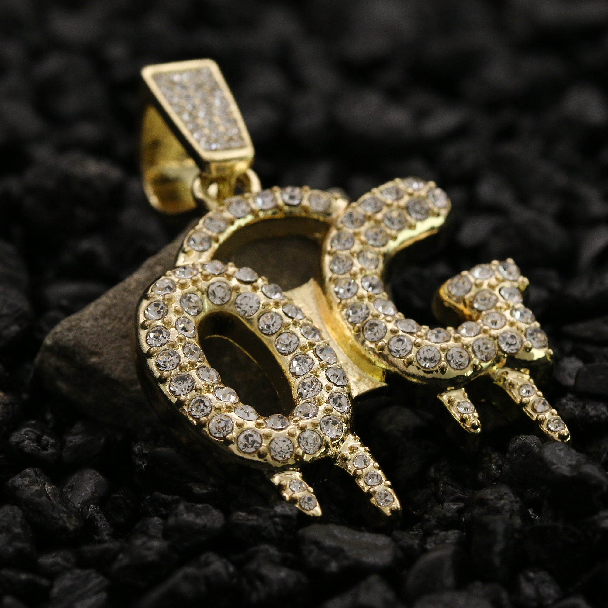 OG Drip Letter Pendant Rope Chain Men's Hip Hop 18k Cz Jewelry Necklace