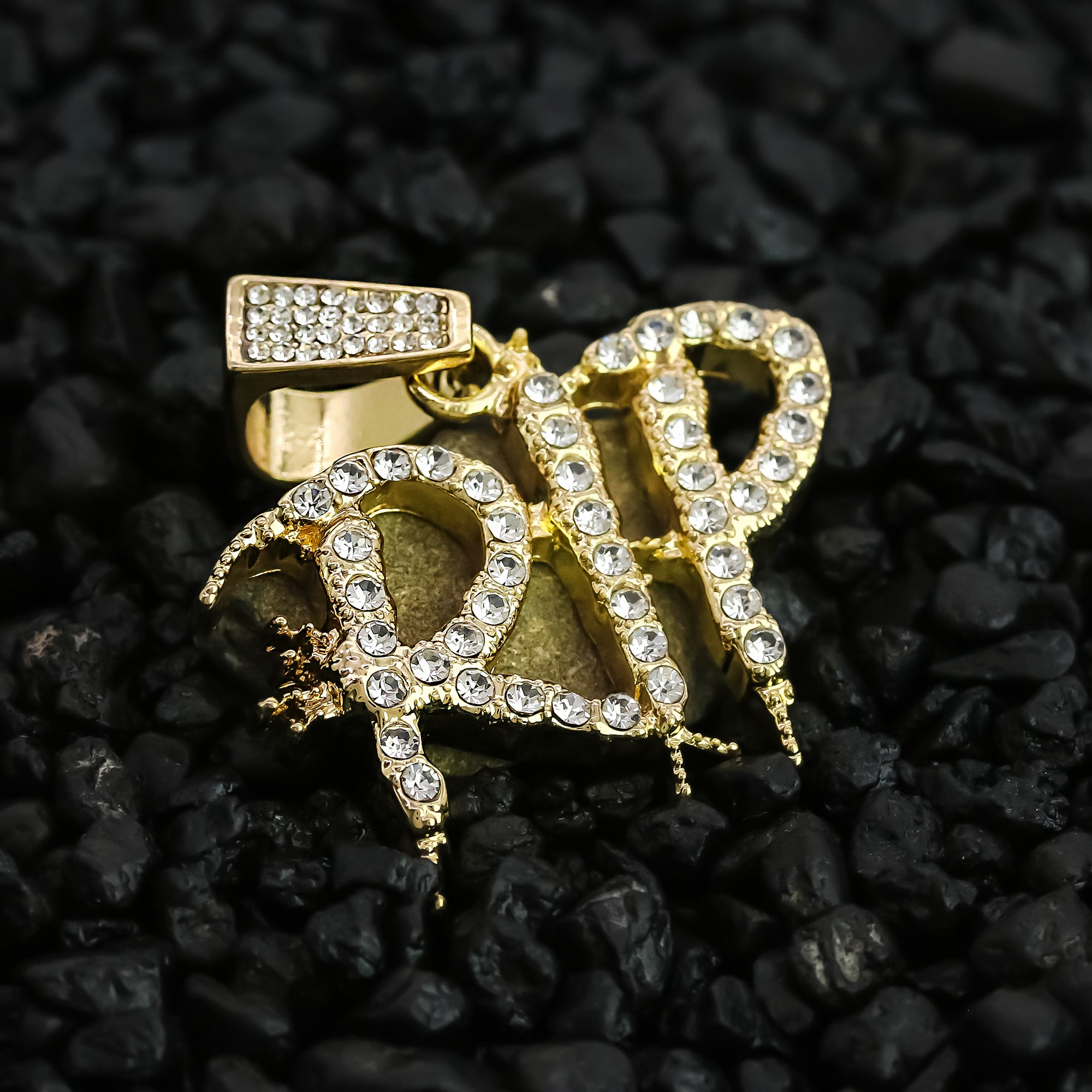 R.I.P. Drip Pendant Rope Chain Men's Hip Hop 18k Cz Jewelry Necklace