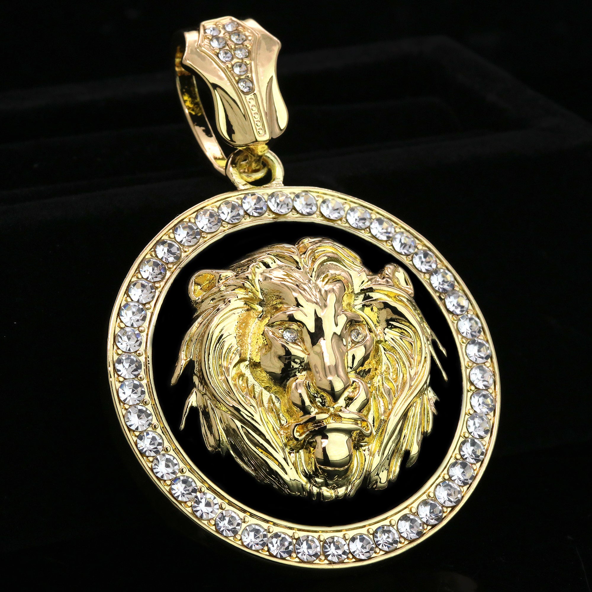 Lion Face Pendant & Iced Cuban Chain | Men's Hip Hop Jewelry 18-24"