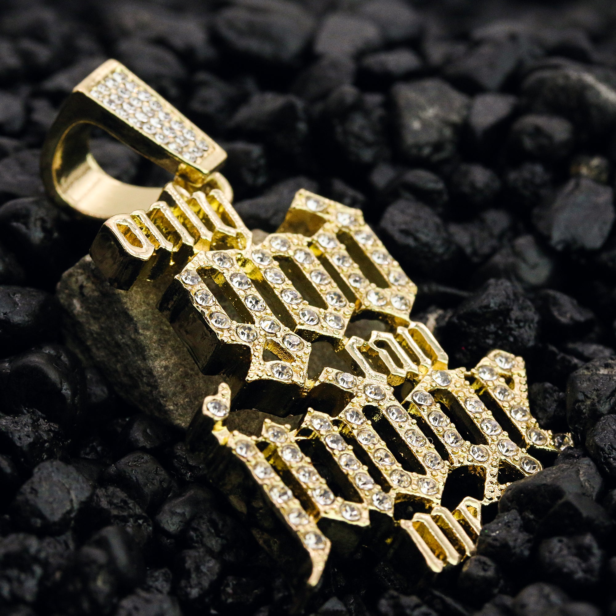 Only God Can Judge Me Pendant 4mm 24" Rope Chain 18k Gold Plated