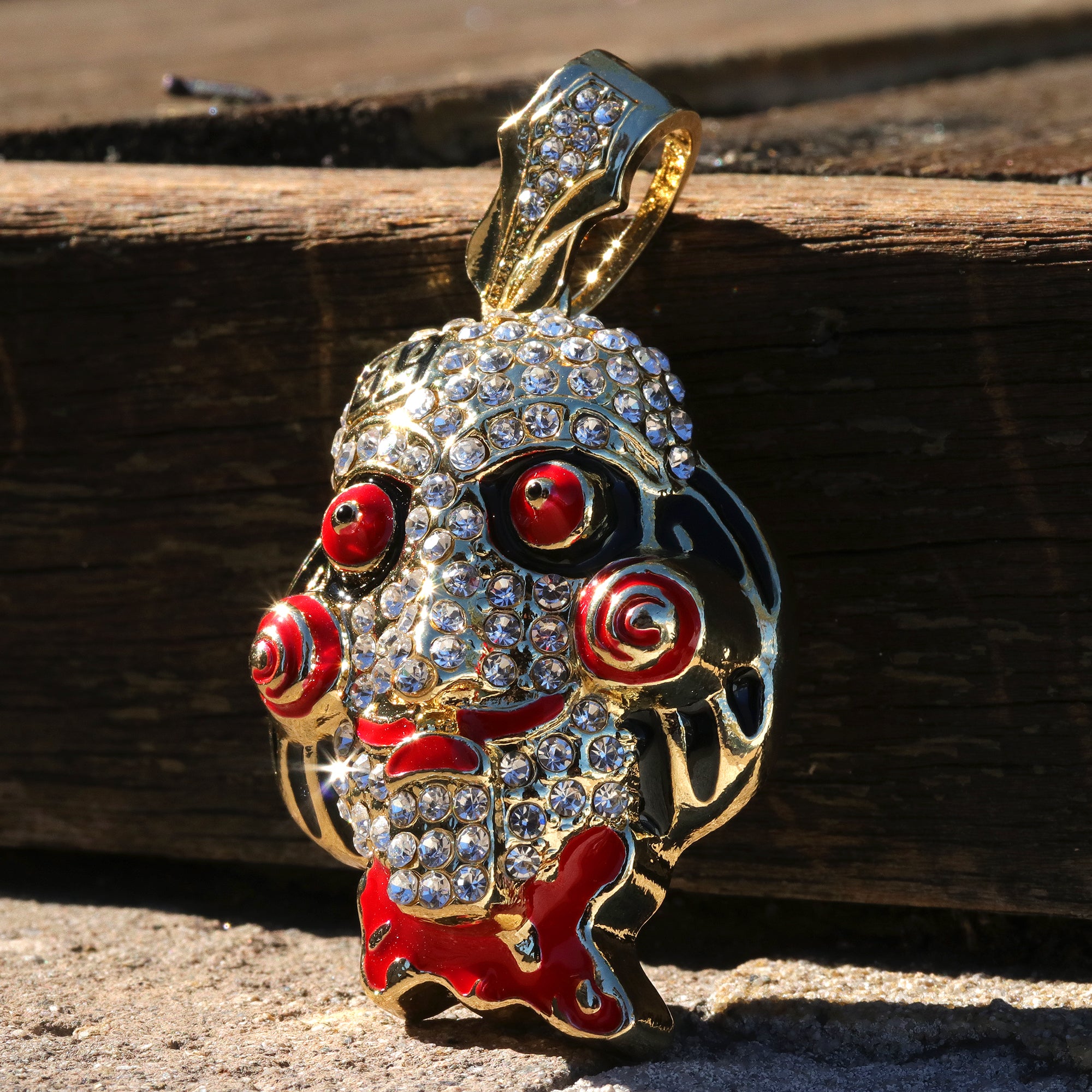 Iced "Jigsaw"69" Pendant Only Jewelry Hip Hop Style 18k Gold Plated