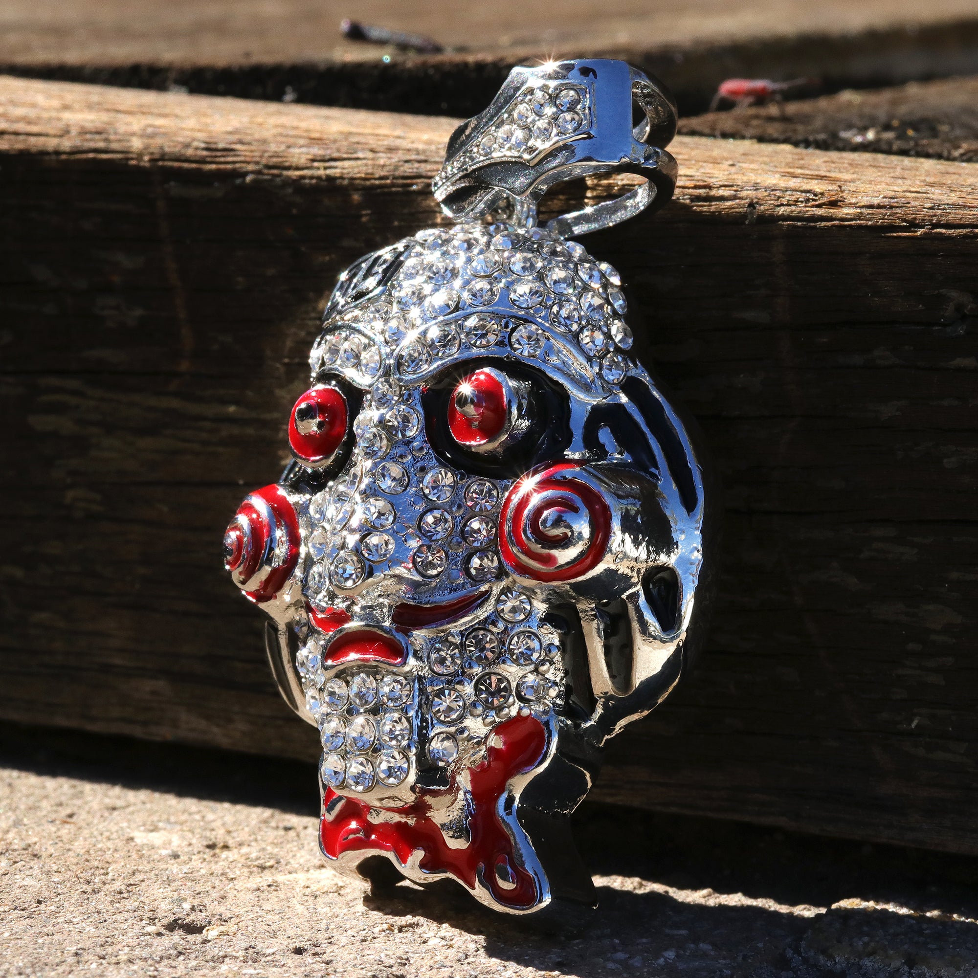 Iced "Jigsaw"69" Pendant Only Jewelry Hip Hop Style 18k White Gold Plated