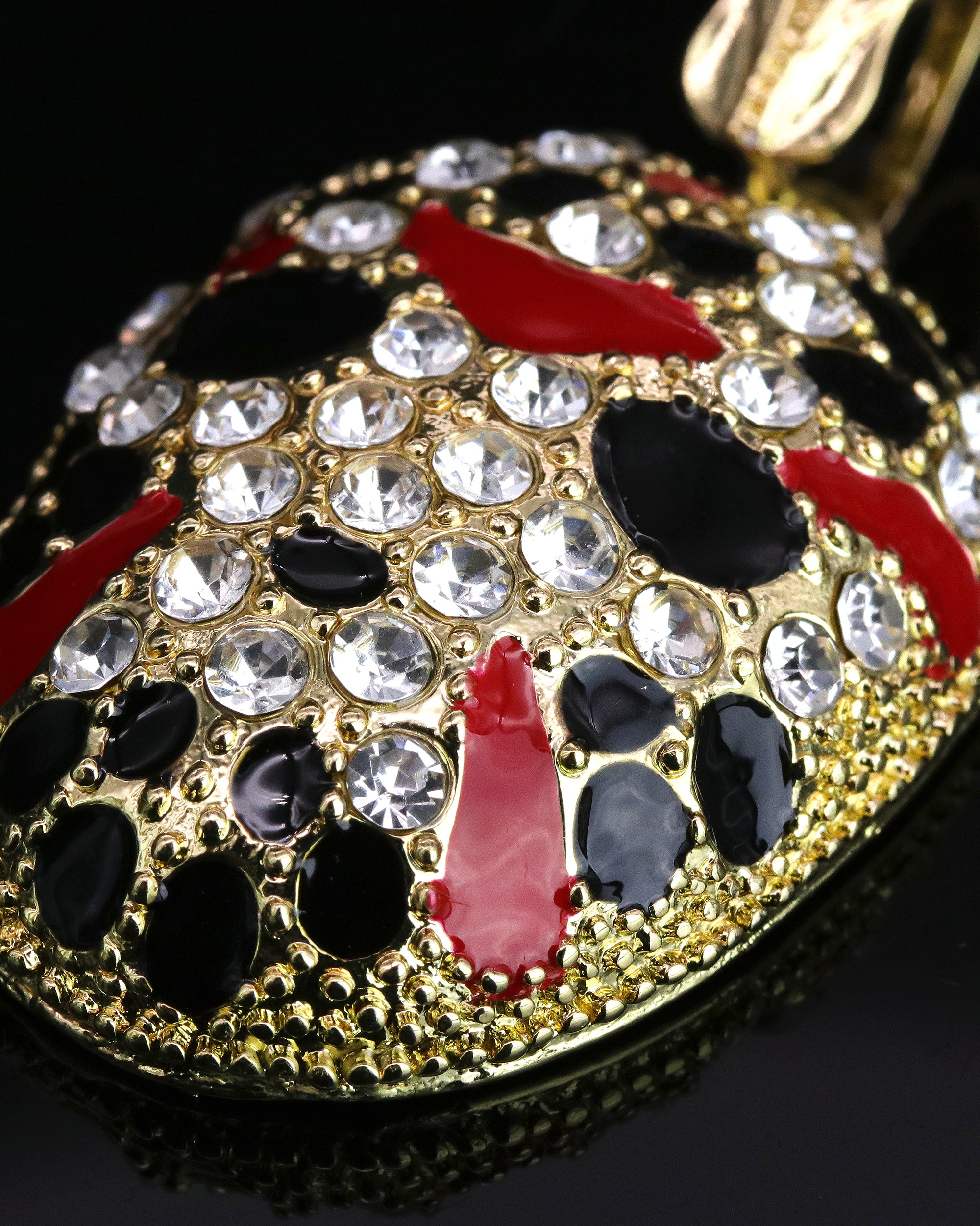 Iced Ski Mask Pendant Only Jewelry Hip Hop Style 18k Gold Plated
