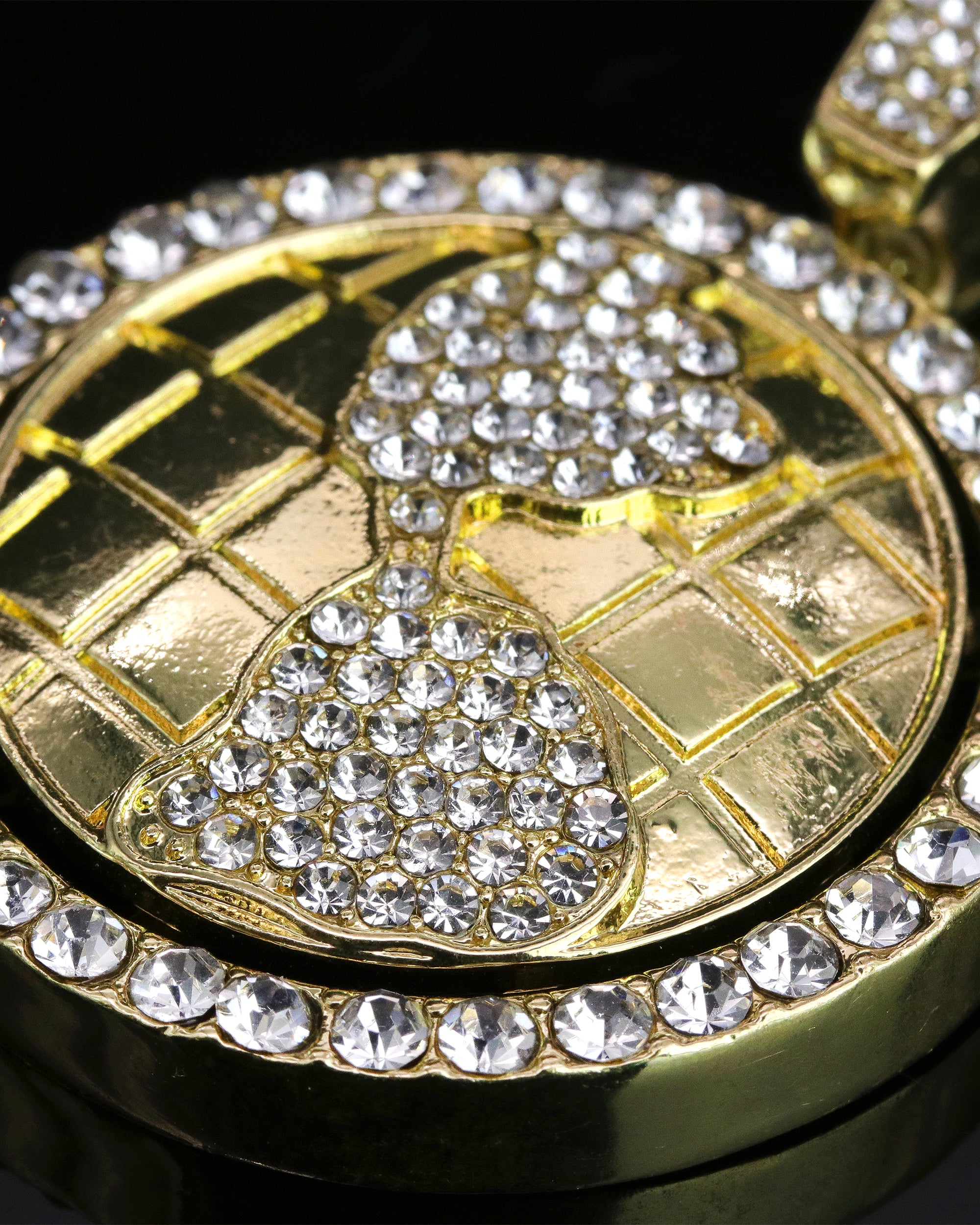 Iced Earth Globe Pendant Only Jewelry Hip Hop Style 18k Gold Plated