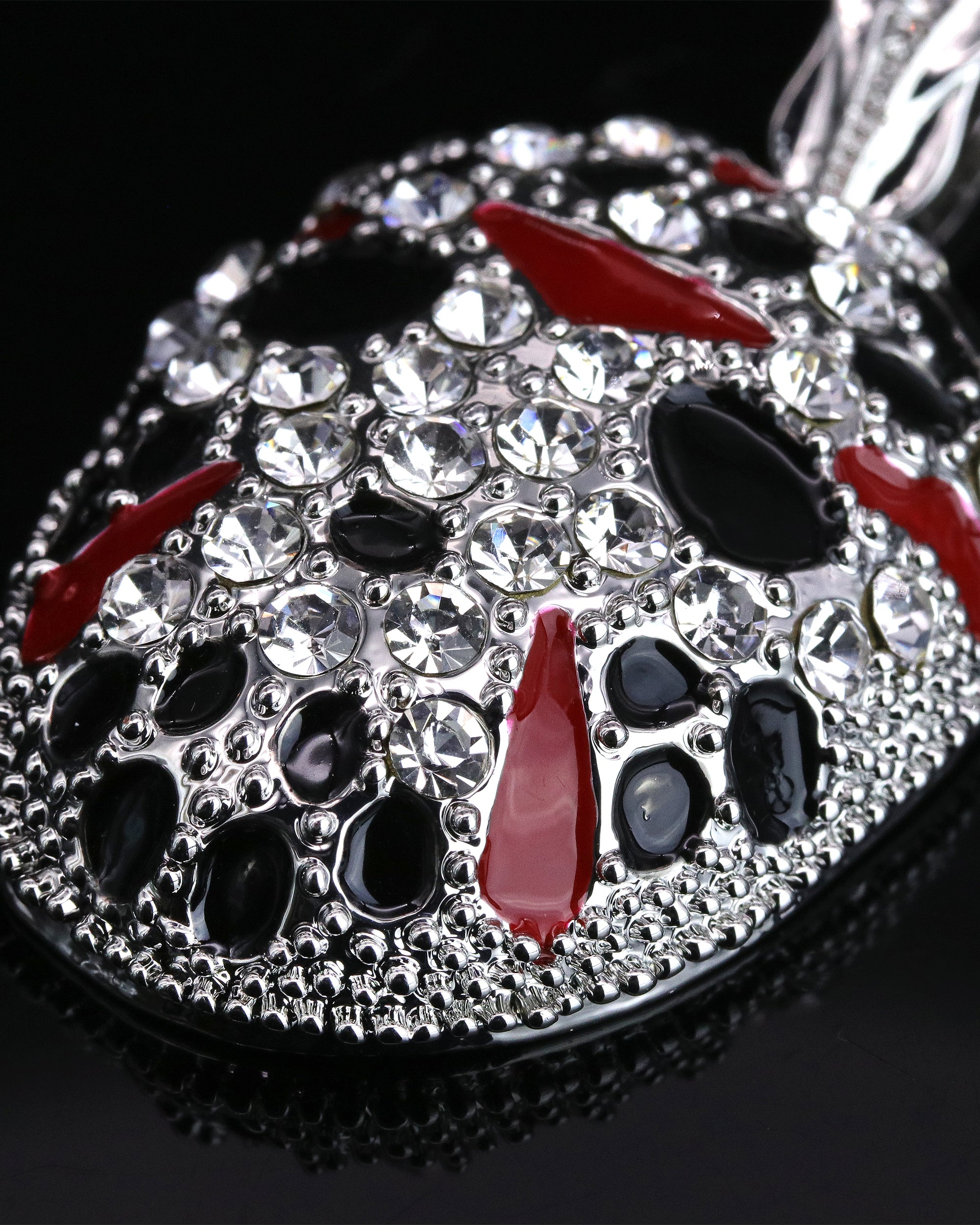 Iced Ski Mask Pendant Only Jewelry Hip Hop Style 18k White Gold Plated