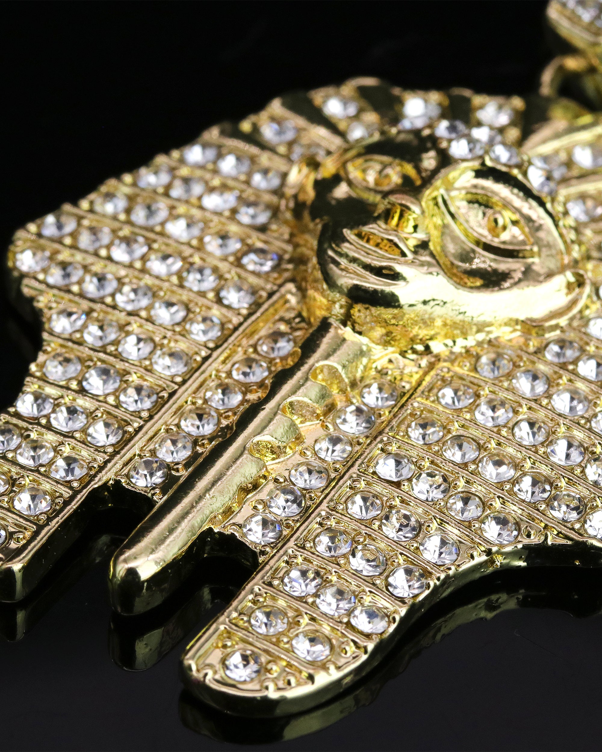 Iced Egyptian Pharaoh Pendant Only Jewelry Hip Hop Style 18k Gold Plated