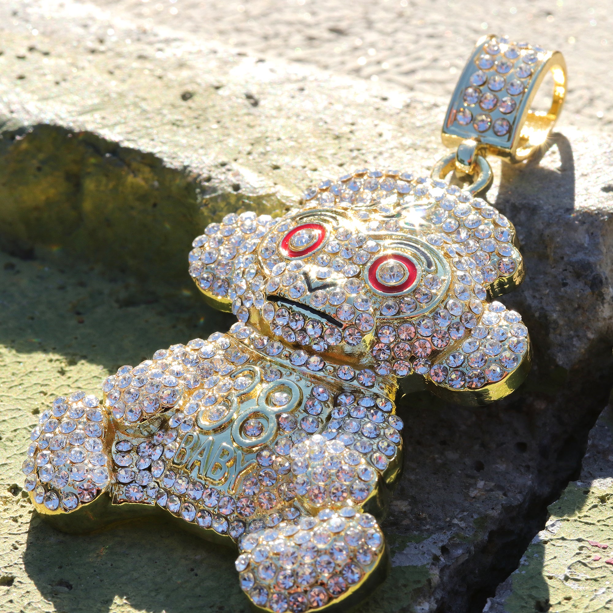 Iced Baby Monkey Pendant Only Jewelry Hip Hop Style 18k Gold Plated