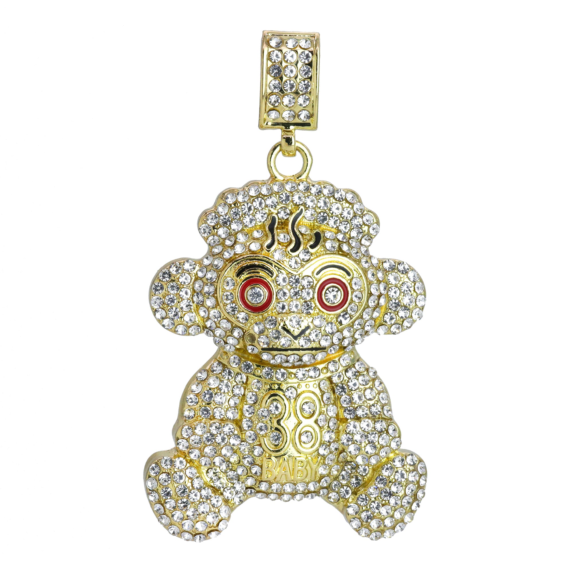 Iced Baby Monkey Pendant Only Jewelry Hip Hop Style 18k Gold Plated