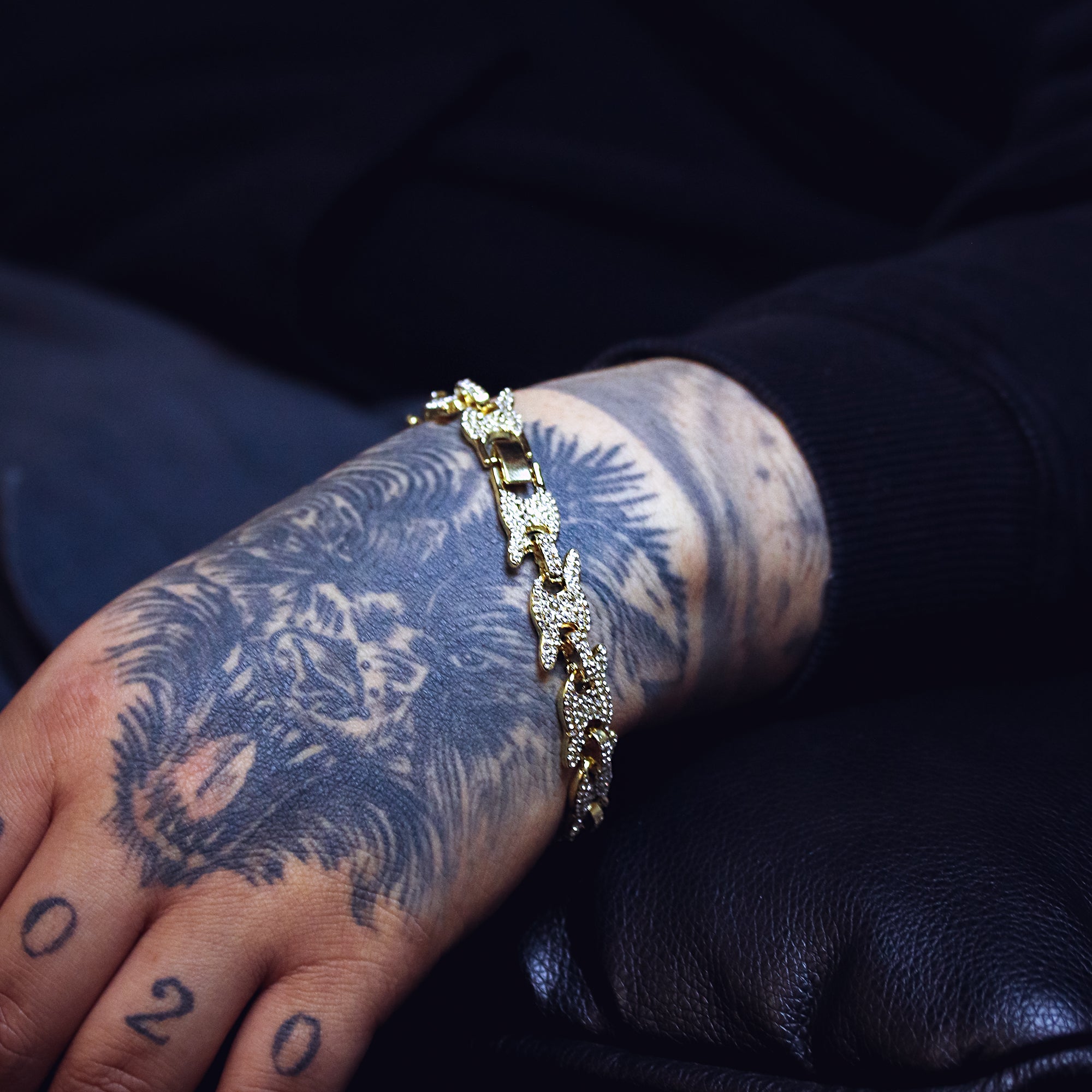 Mariner Spiky BRACELET 14k Gold Plated 12 mm 9"
