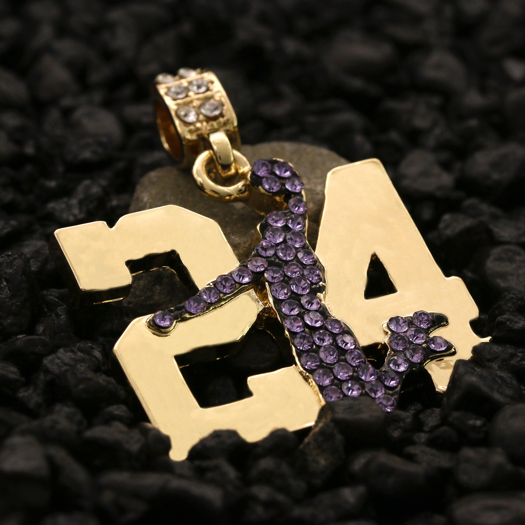 PP Cz 24 Jump Pendant 24" Rope Chain Men's Hip Hop Style 18k Jewelry Necklace