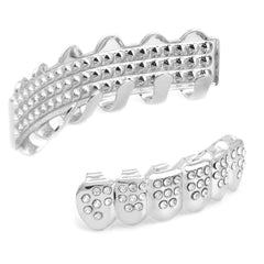 18k WHITE GOLD FULLY ICED TOP & BOTTOM GRILLZ AR