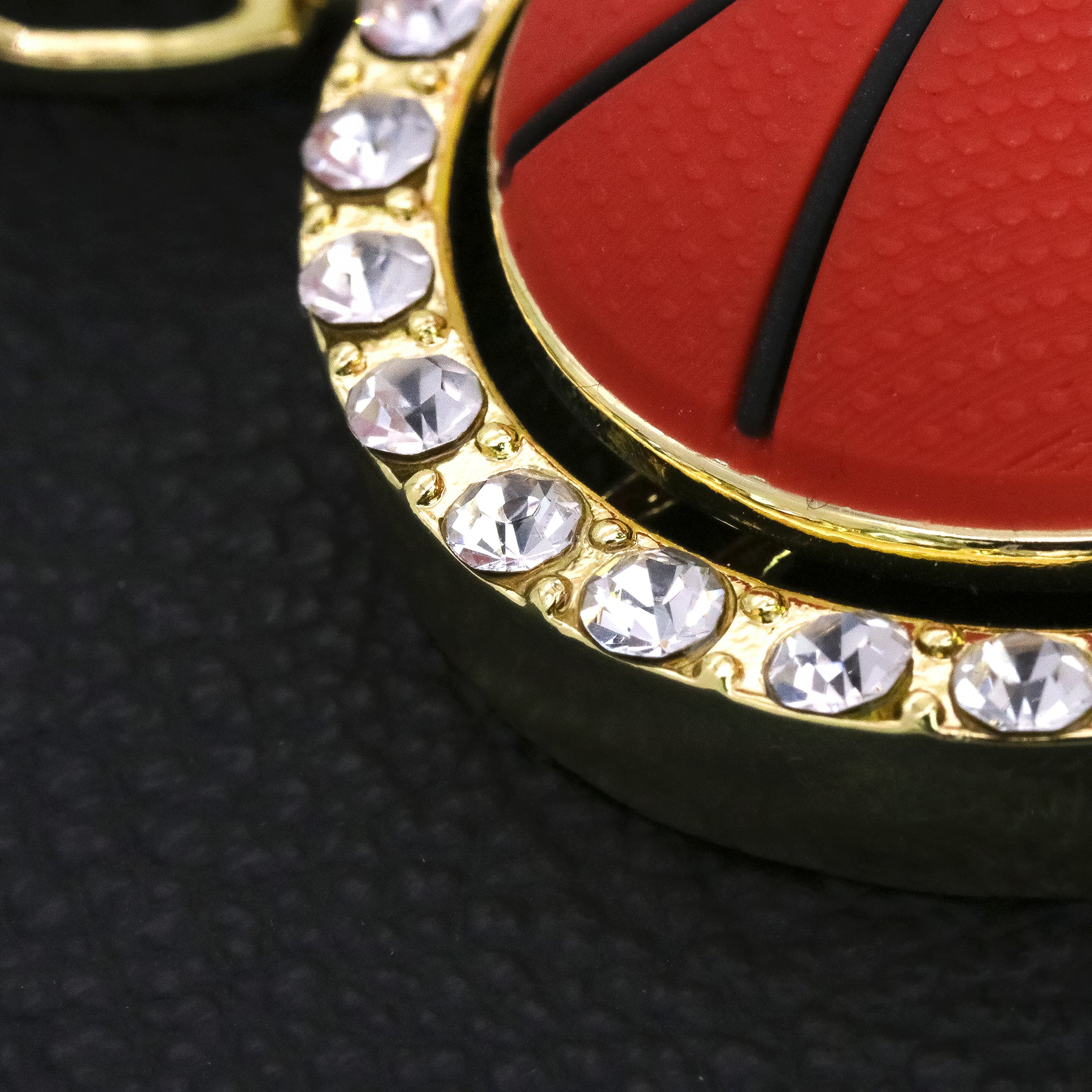 Hip Hop Iced Lab Diamond 18k Gold plated Medallion Basketball Spinner Charm Pendant
