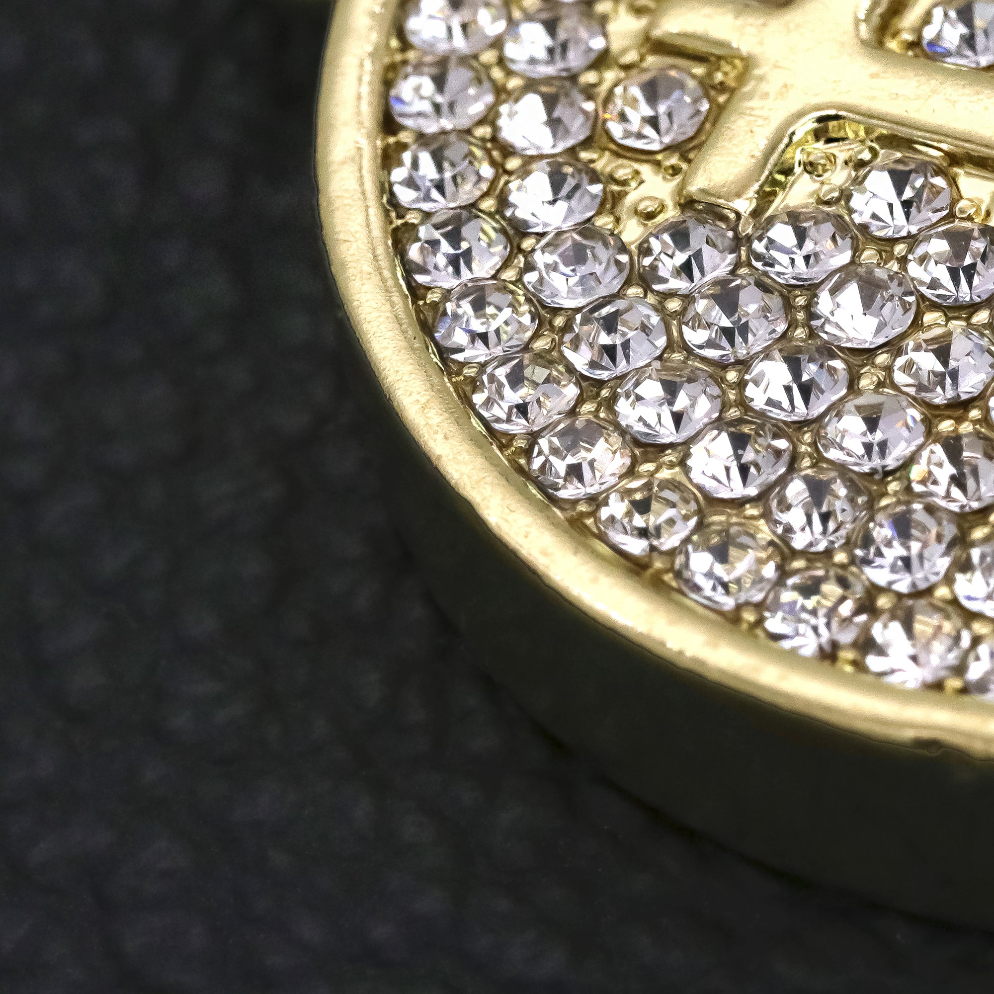 Hip Hop Iced Lab Diamond 18k Gold plated Bitcoin Charm Pendant