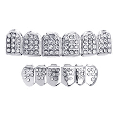 18k WHITE GOLD FULLY ICED TOP & BOTTOM GRILLZ AR