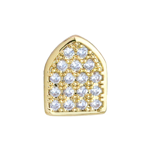 Single Tooth Fully Cz 18k Gold Plated