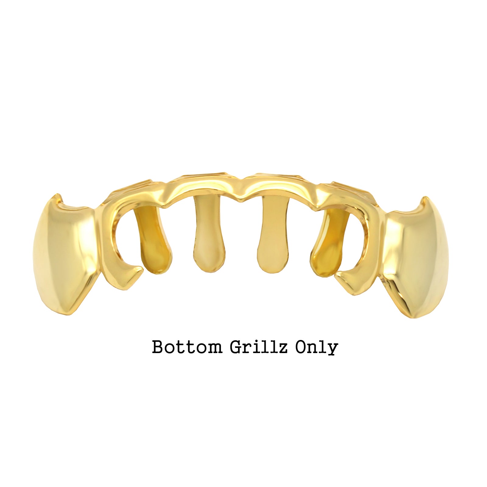 GRILLZ SET GOLD SICKLE PLAIN FANG