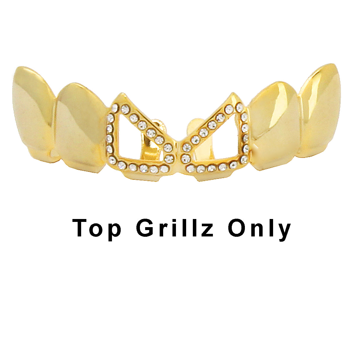 GRILLZ SET GOLD HOLLOW CZ2