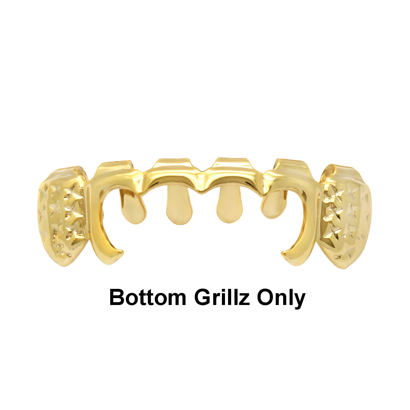 GRILLZ SET GOLD SICKLE NOTCHED
