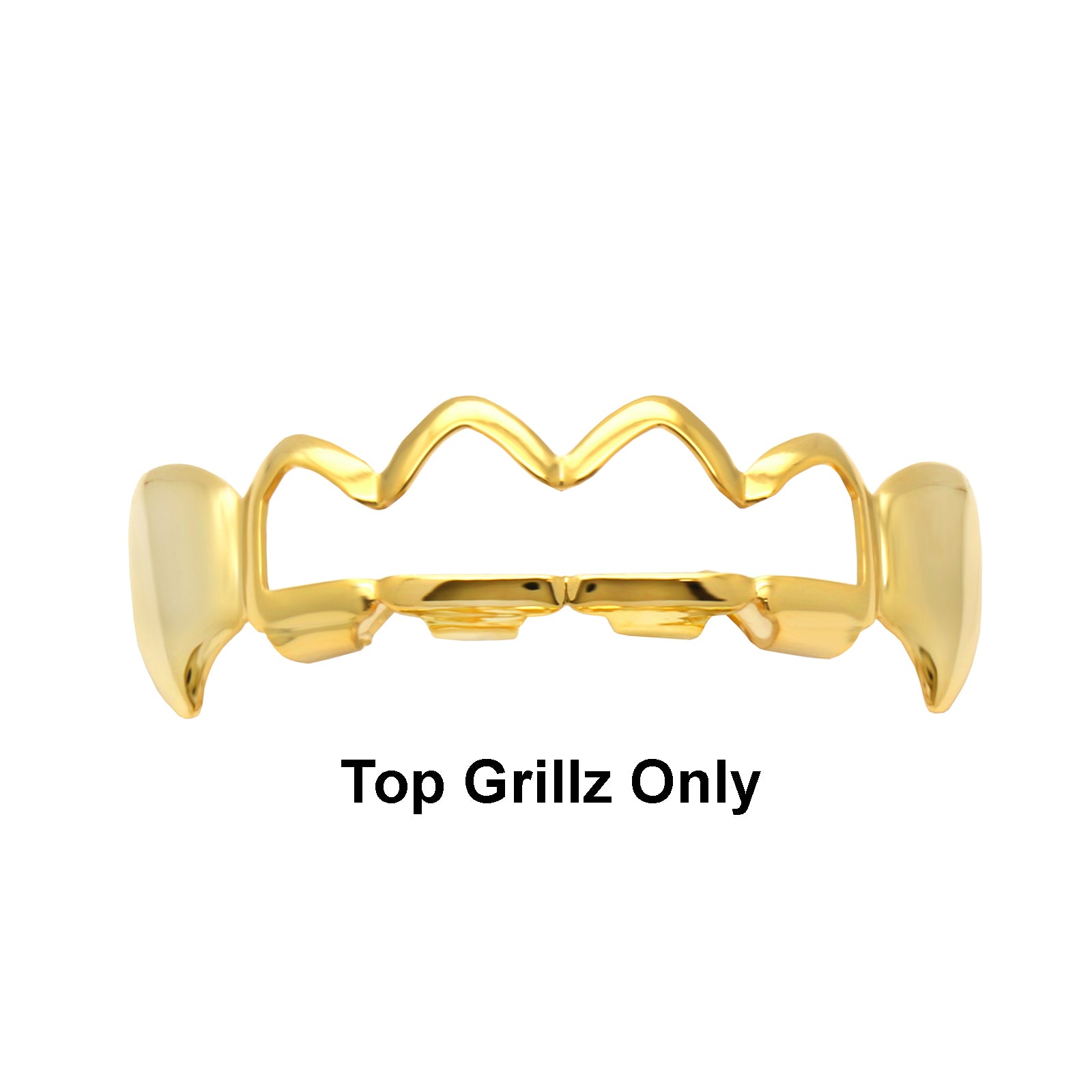 GRILLZ SET GOLD FANG WAVE HOLLOW