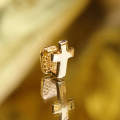 Single Tooth Cross 18k Gold Plated