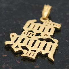 only God Can Judge  Pendant with Gold Rope Chain