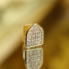 Single Tooth Fully Cz 18k Gold Plated