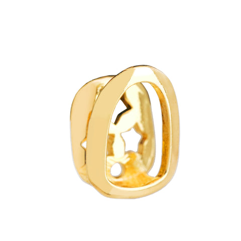 Single Tooth Hollow 18k Gold Plated