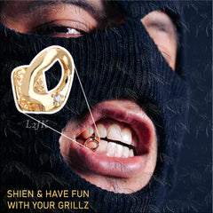 Single Tooth Iced 18k Gold Plated