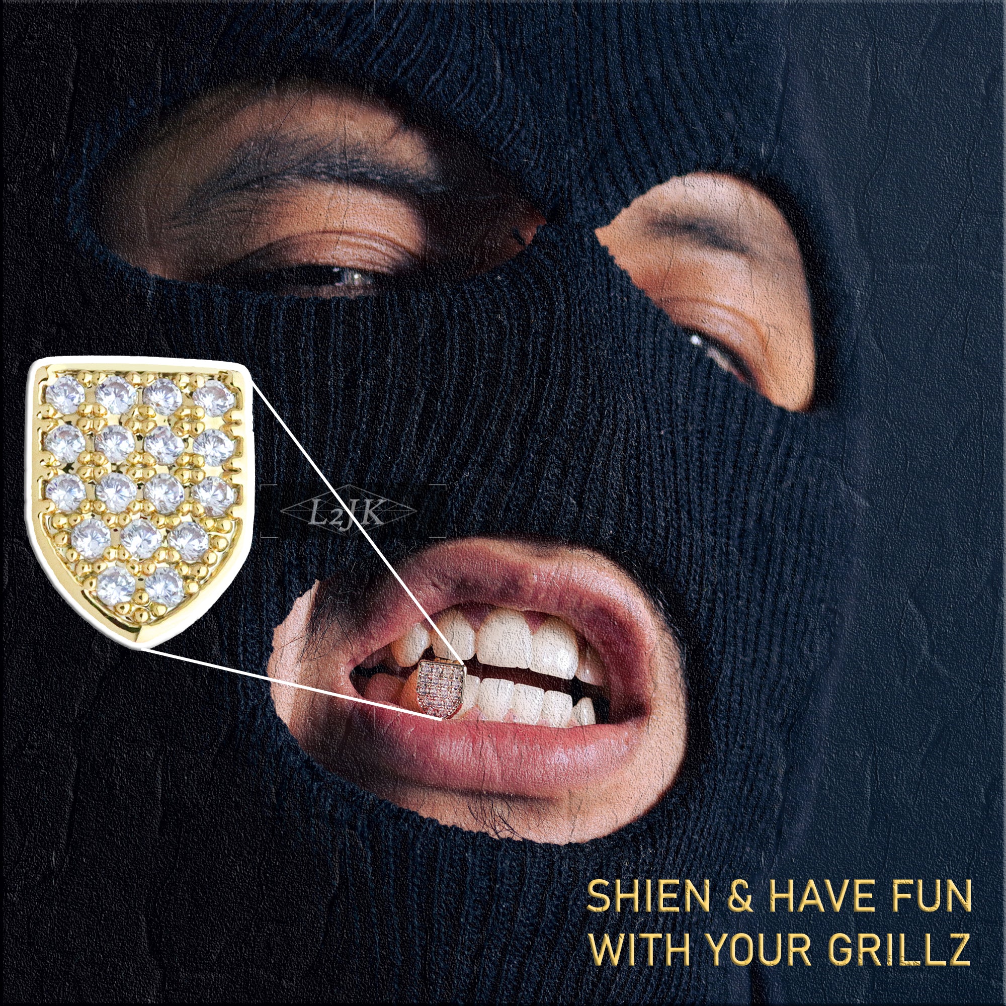Single Tooth Fully Cz 18k Gold Plated