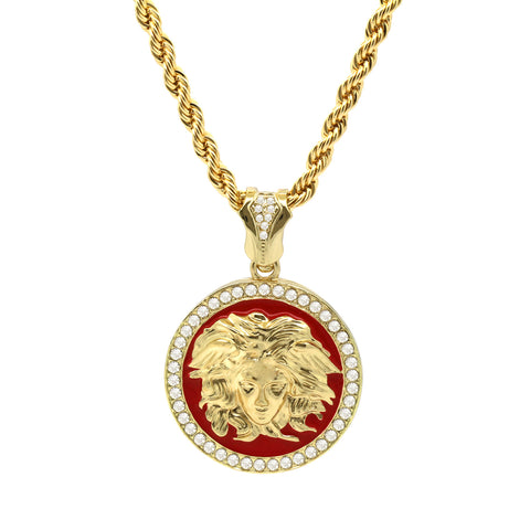 MEDUSA PENDANT MEDALLION Red