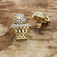 Cz BasketBall GOLD FILLED EARRINGS