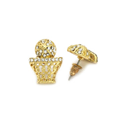 Cz BasketBall GOLD FILLED EARRINGS